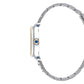 Women All Stainless Steel Rose Gold Two Tone, Blue Shimmer Dial, Two Tone Rose Gold Silver Stainless Steel Bracelet Watch LWW103D