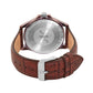 Men's Brown Croco Leather Strap Day-Date Watch KLM101A