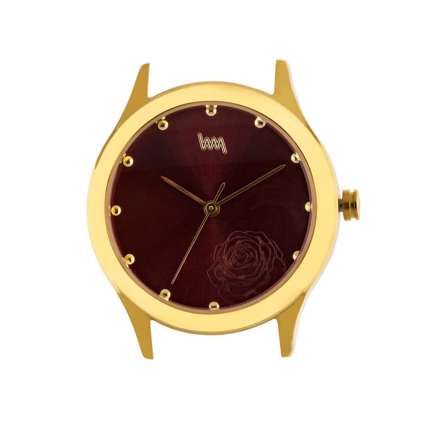 Women's Gold Case, Red Dial, Red Leather Strap Watch LWW116A