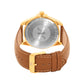 Men's Gold Case, Brown Leather Strap Date Watch KLMO104D
