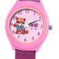 Kid’s Pink Dial Analog Watch with Purple Polka Dot Silicone Strap - JJ234