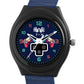 Kids’ Black Dial Analog Watch with Gaming Print Silicone Strap and Black Case - JJ202
