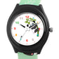 Kids’ White Dial Analog Watch with Black Case and Panda Print Silicone Strap - JJ224