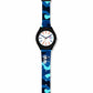 Kids Analog Watch Camouflage Blue Patch Strap with White Dial