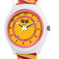 Kid’s Yellow Dial Analog Watch with Multicolor Silicone Strap - JJ233