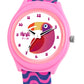 Kids’ Pink Analog Watch with Toucan Dial & Wavy Strap Design - JJ241