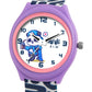 Kids’ White Dial Analog Watch with Purple Case & Panda Print Silicone Strap - JJ237
