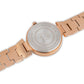 Dhyara Women’s Elegant Black Dial with Rose Gold Metal Strap & Crystal Bezel Watch - D004E