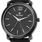 Men’s Classic Black Analog Watch with Leather Strap - BSM004C