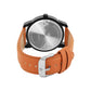 Men’s Black Dial Analog Watch with Brown Leather Strap - BSM028B