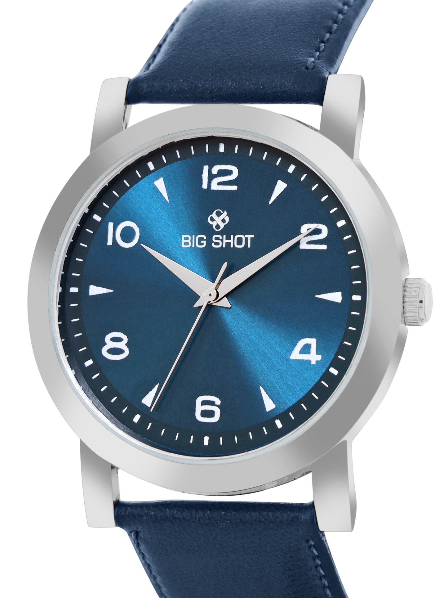 Men’s Classic Blue Dial with Blue Leather Strap Analog Watch - BSM005A