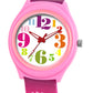 Kids’ White Dial Analog Watch with Pink Case and Multicolor Strap - JJ225