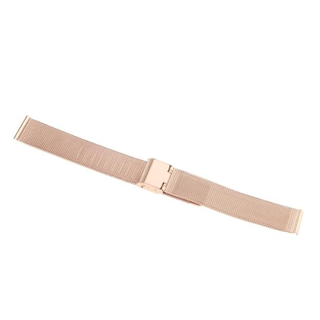 Unisex Stainless Steel Rose Gold 16 mm Mesh Strap