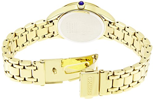 Seiko Stainless Steel Analog Gold Dial Women Watch-Srz386P1, Bandcolor-Gold