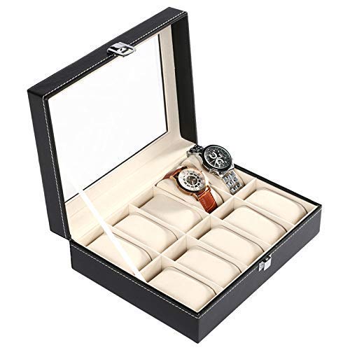 Wrist Watch Organizer Case In 10 Slots for Men and Women