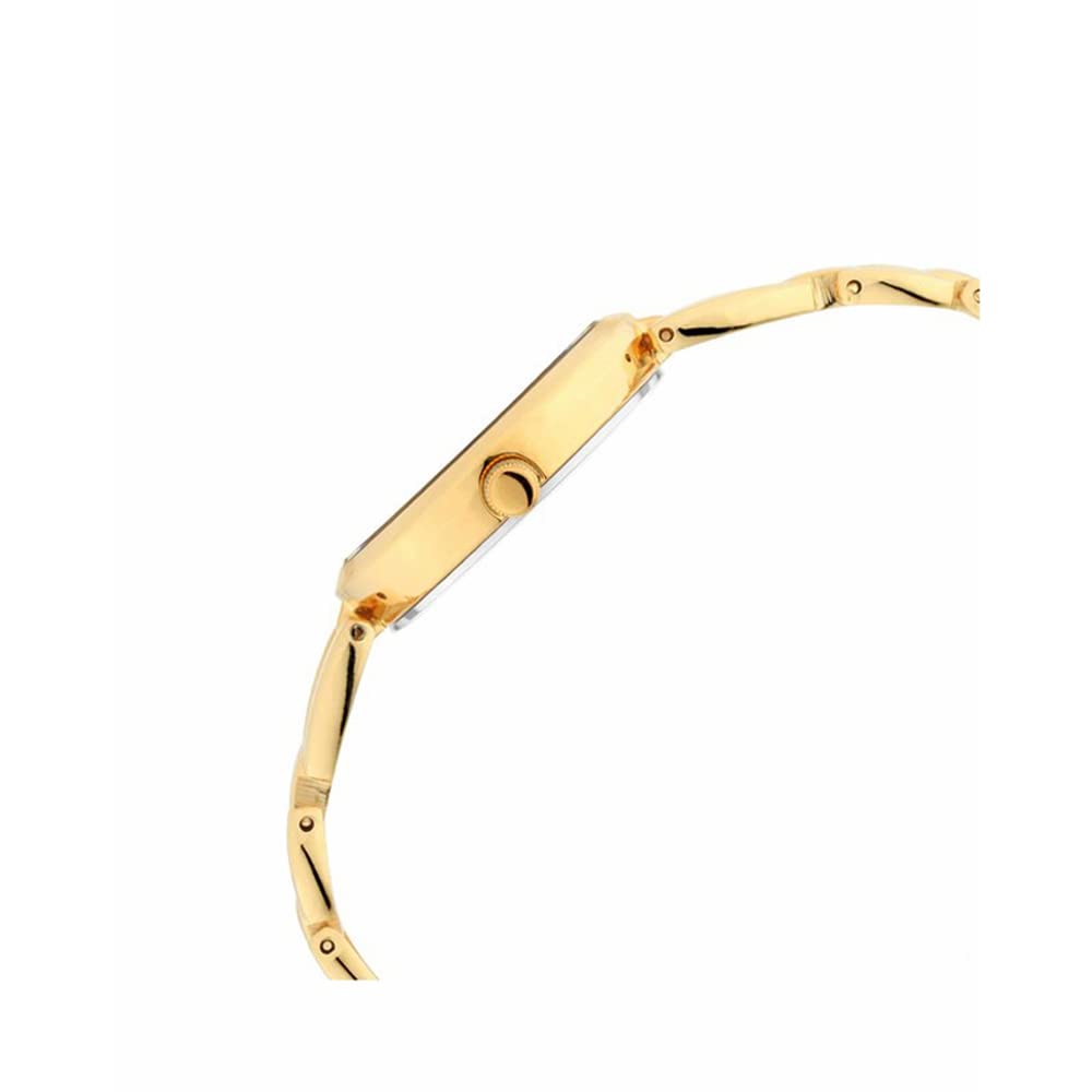 Metal Light Champagne Dial Analog Watch for Women -Nr2642Ym01, Dial Color-Gold, Band Color-Gold by Titan