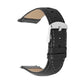Quick Release 22 mm Black Genuine Leather Strap for Analog & Smart Watches