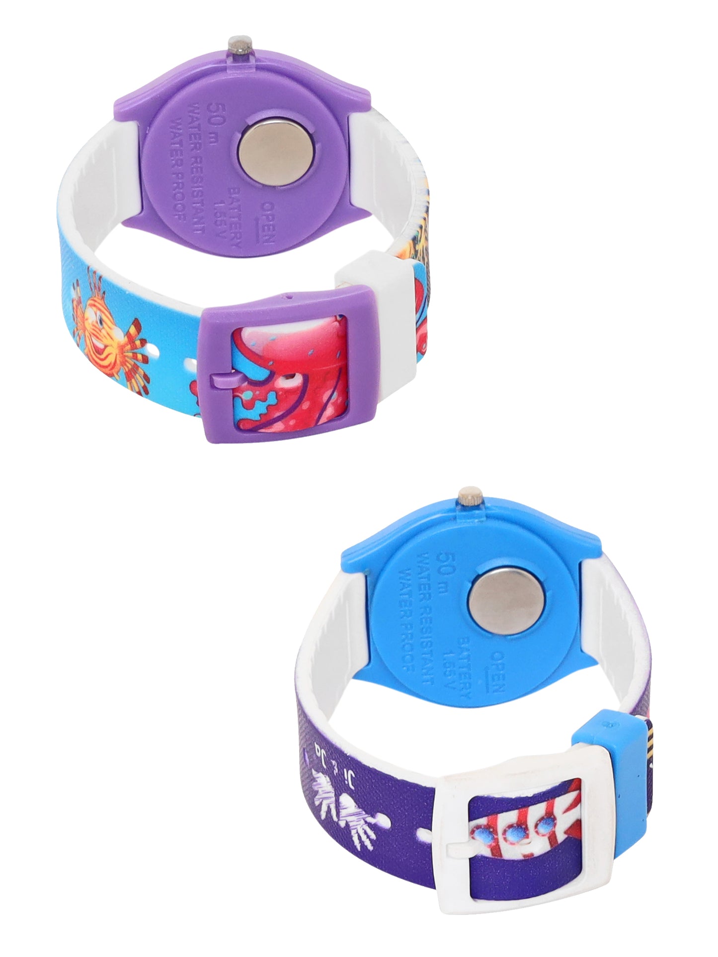Kids’ Combo Pack Analog Watches – Astronaut Rocket Theme & Mermaid Cartoon Design - JJ115118
