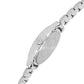 Women’s Silver Bracelet Watch with Crystal Bezel & Green Sunray Dial - D001A
