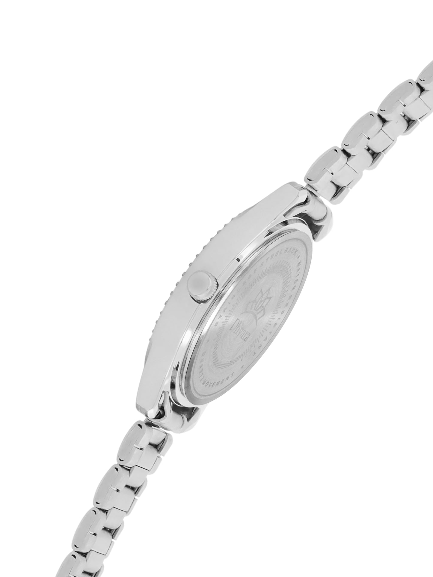 Women’s Silver Bracelet Watch with Crystal Bezel & Green Sunray Dial - D001A