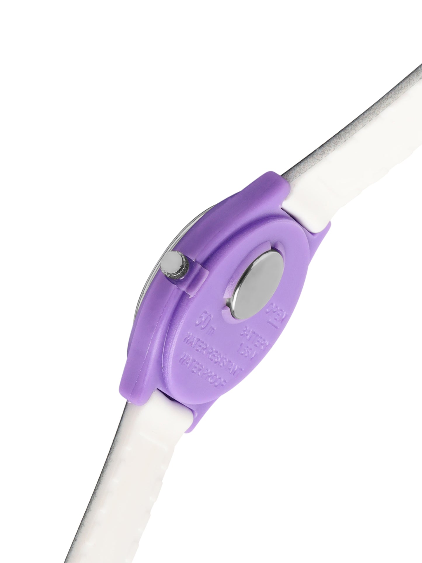 Kids’ White Dial Analog Watch with Purple Case & Panda Print Silicone Strap - JJ237