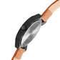 Men’s Black Dial Analog Watch with Brown Leather Strap - BSM028B