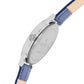Men's Blue Croco Leather Strap  With Silver Case Analog Watch BSM001B