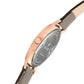 Men’s Green Dial Rose Gold Case Analog Watch with Brown Leather Strap