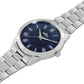 Men’s Analog Watch – Blue Roman Dial with Stainless Steel Strap - ELFM001D
