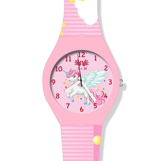 Kids Analog Watch Unicorn Pink Strap and Dial with Unicorn