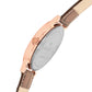 Men's Croco Brown Leather Strap Watch BSM001D