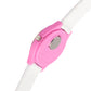 Kid’s White Dial Analog Watch with Pink Case & Yellow Printed Silicone Strap - JJ229