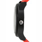 Men’s Sporty Black Dial with Red Silicone Strap Analog Watch - BSM020F