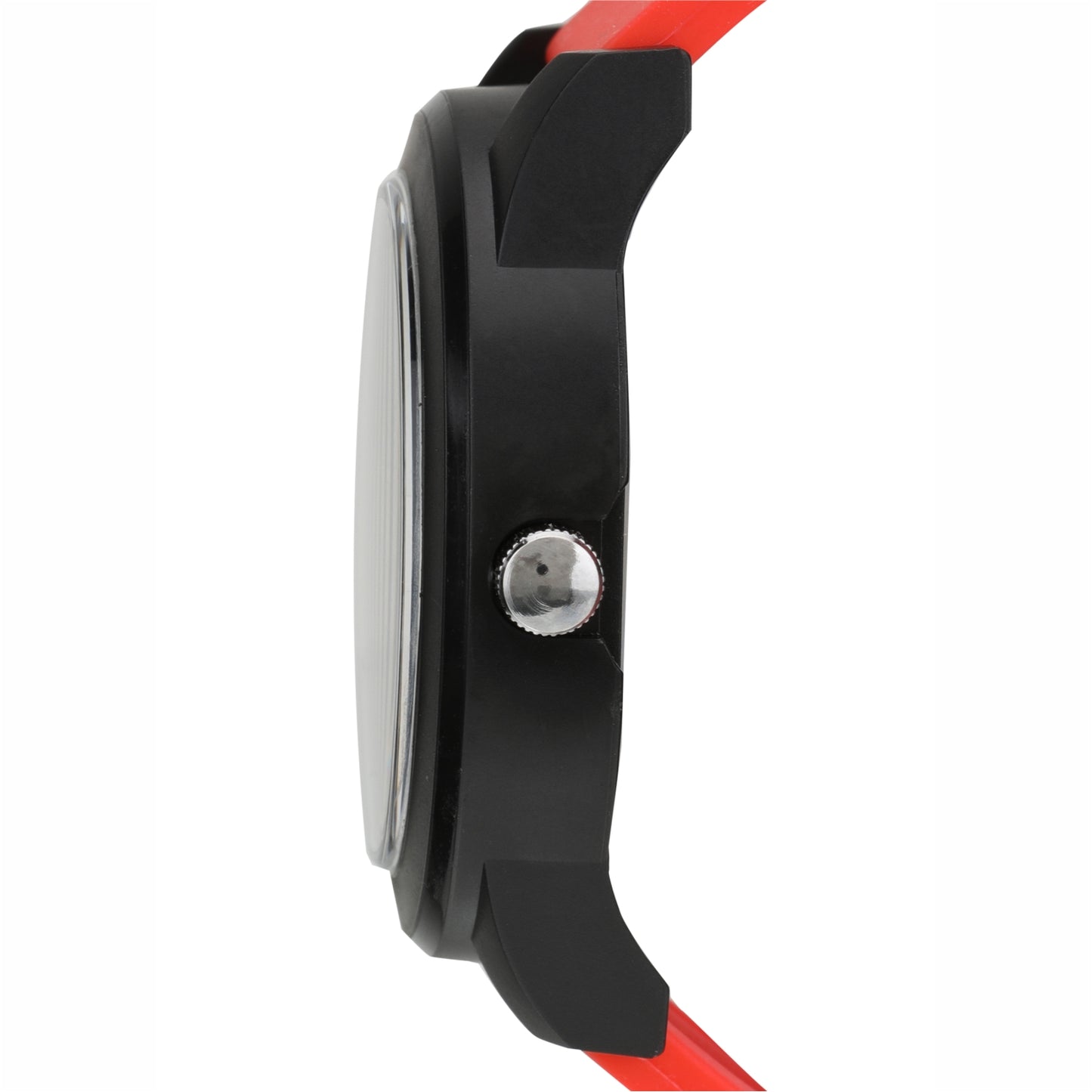 Men’s Sporty Black Dial with Red Silicone Strap Analog Watch - BSM020F
