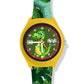 Kids Analog Watch Dino Jungle Print Strap with Green Dial & Dino Print
