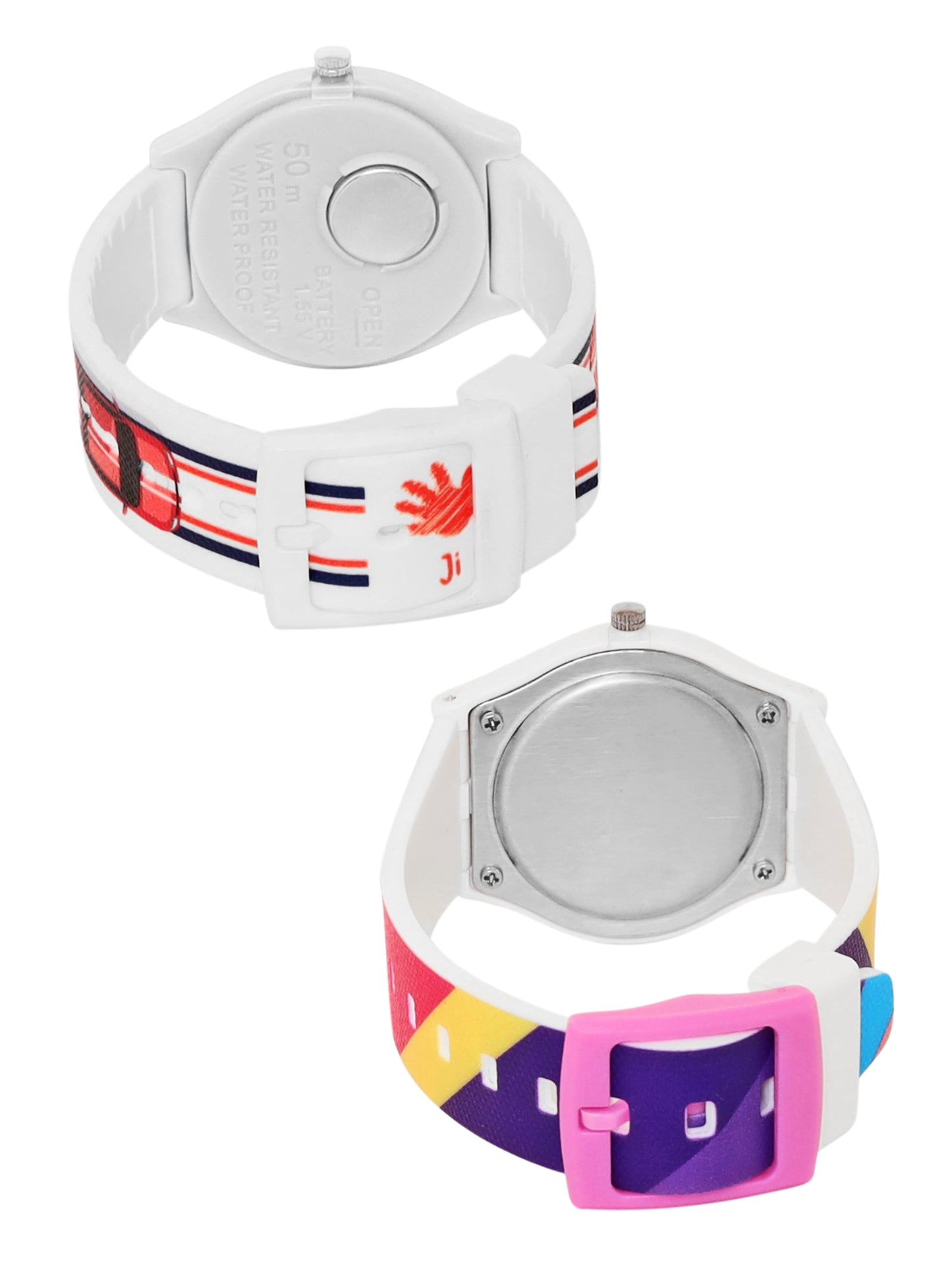 Kids’ Combo Pack Analog Watches – Racing Car Cartoon Theme & Multicolor Dial Design - JJ113106