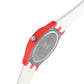 Kids’ Red Dial Analog Watch with Multicolor Silicone Strap - JJ210