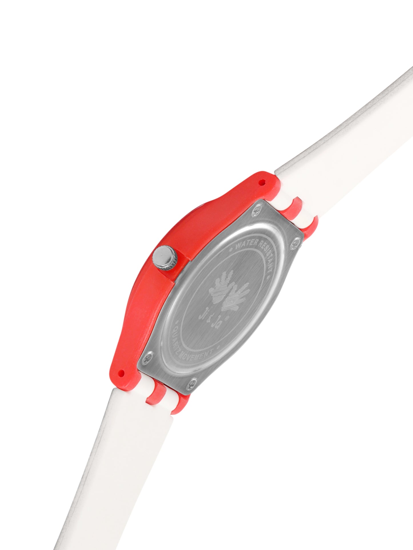 Kids’ Red Dial Analog Watch with Multicolor Silicone Strap - JJ210