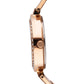 Dhyara Women’s Elegant Black Dial with Rose Gold Metal Strap & Crystal Bezel Watch - D004E