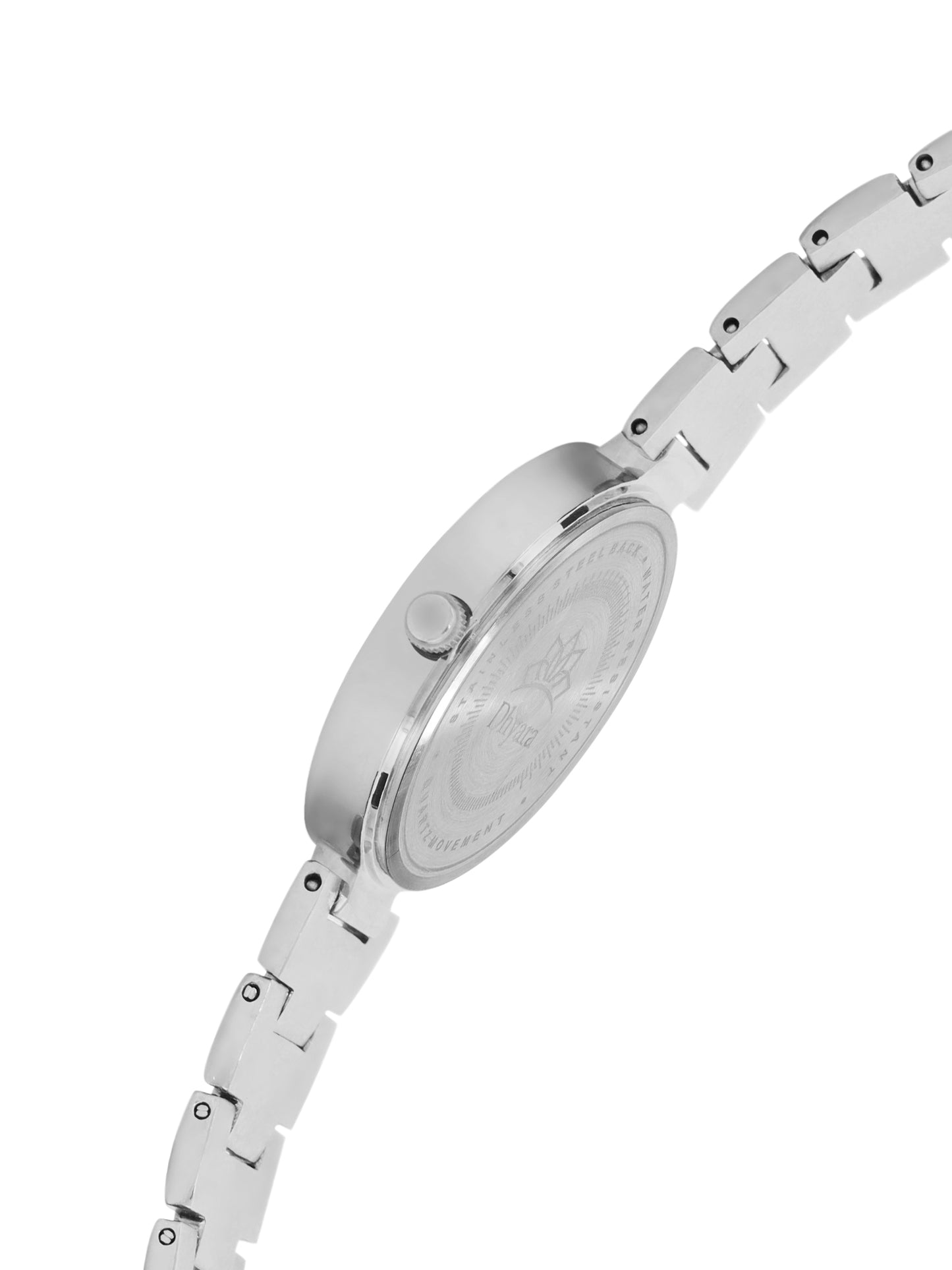Women’s Black Dial Silver Bracelet Watch with Crystal Bezel - D004A