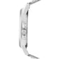Men’s Black Dial Analog Watch with Silver Metal Strap & Date Display - BSM070B
