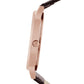 Slim Rose Gold Analog Brown Leather Strap Watch for Men ELFM004D