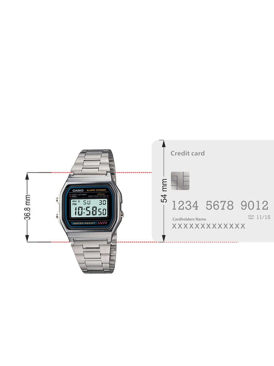 Vintage Series Digital Black Dial Unisex Watch - A-158WA-1Q(D011)