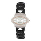 Analog Watch Women Leather Silver Dial -Np6004Sl08, Band Color-Black