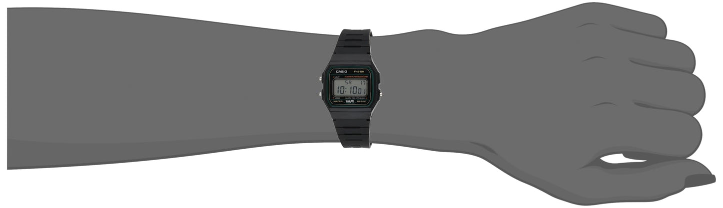 Digital Black Dial Unisex F-91W-3DG (D246)