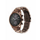 Analog Black Dial Brown Band Men's Stainless Steel Watch-1805QM04/NR1805QM04