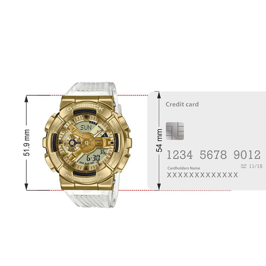Analog-Digital Gold Dial Men's Watch-GM-110SG-9ADR