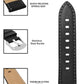 Quick Release 20 mm Black Genuine Leather Strap for Analog & Smart Watches