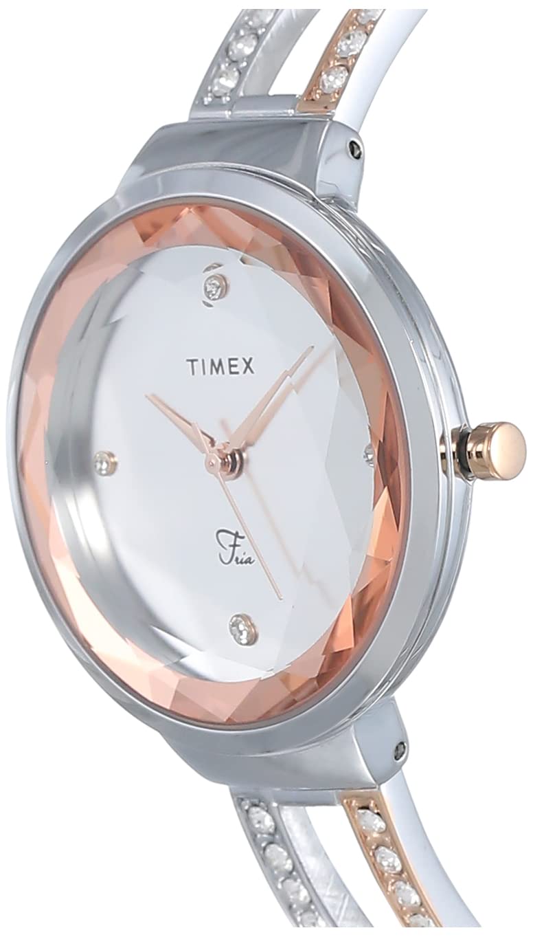 Analog Watch Fria Women Silver Round  - TWEL13400