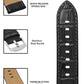 Quick Release 22 mm Black Croco Genuine Leather Strap for Analog & Smart Watches